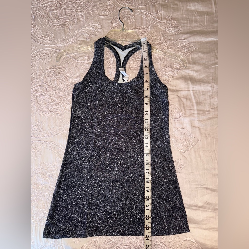 Lululemon Cool Racerback II in Mini Splatter White Black Size 4 - Picture 6 of 9